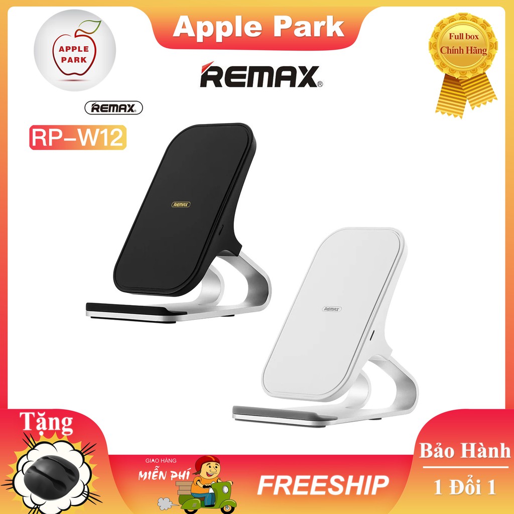 Đế Sạc Không Dây Remax RP-W12 Chuẩn Qi Sạc Nhanh 10W Cho iPhone 12 Pro Max 11 Pro XS X 8P 8 Samsung NOTE 10 S10 S20 Vâng