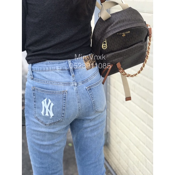 Quần jean skinny midrise nữ lưng vừa chất jean co giãn M.I.B-hàng xuất