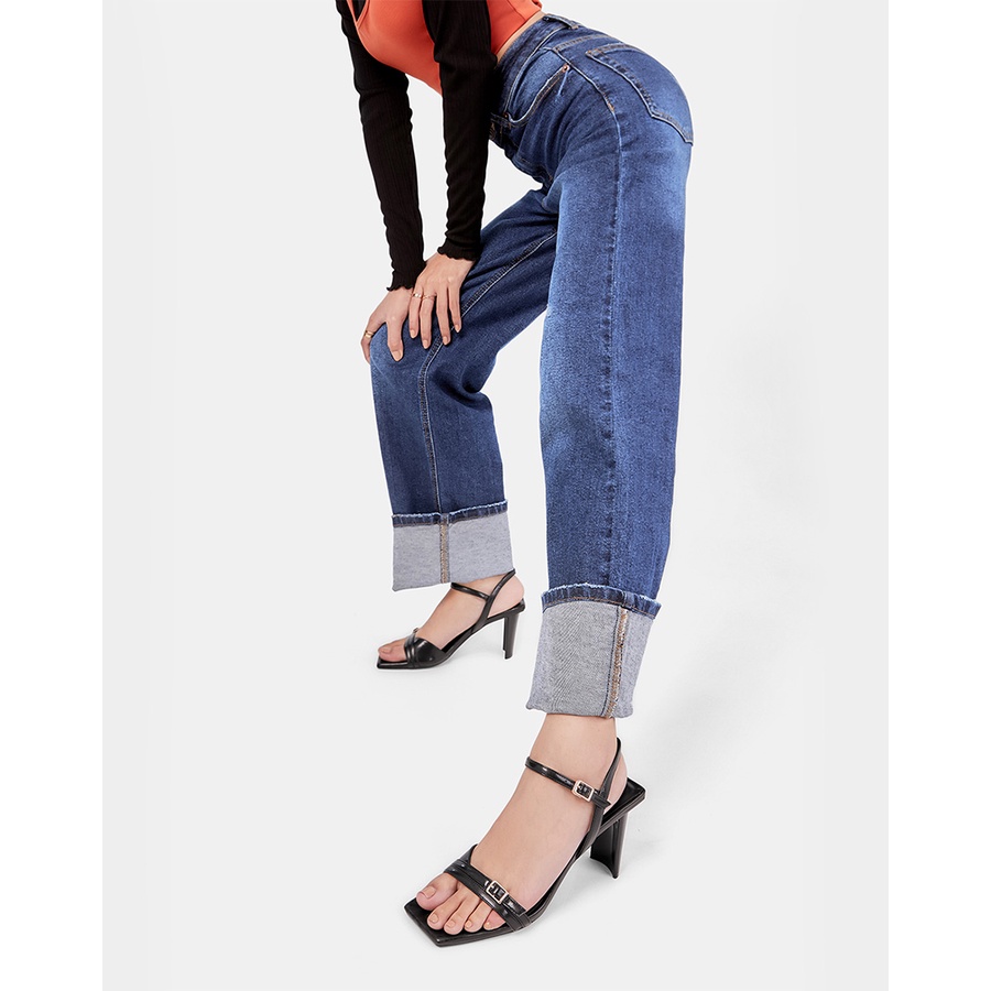 Giày Sandal 7cm Nữ Thời Trang JUNO Dây Mảnh Gót Cong SD07091