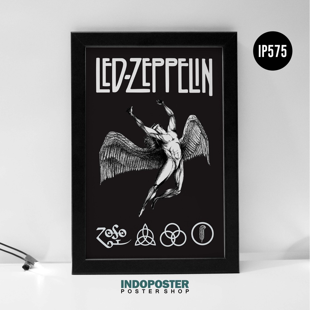 Tấm Áp Phích Đèn Led Zeppelin 45x30cm