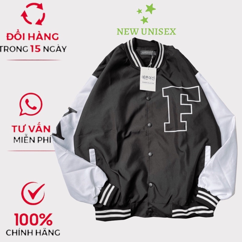 Áo khoác dù BOMBER Nam Nữ Unisex In chữ F Thời Trang Hot ( Dù 2 Lớp ) TP651 [NewUnisex]