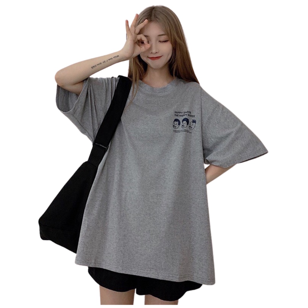 Áo Thun Nam Nữ VN CLO in hình và chữ happy daze - AT174