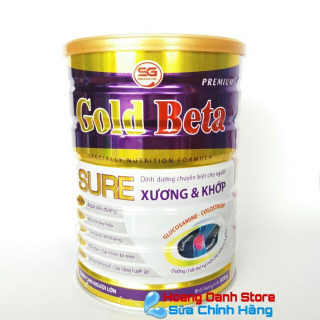 Sữa Gold Beta Sure 900g - Sữa người già Ngăn ngừa Loãng Xương Tiểu Đường