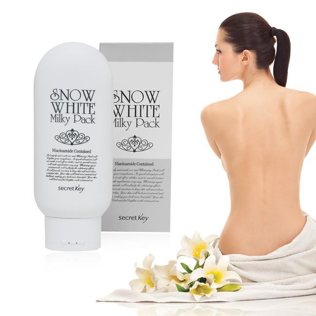 Kem Tắm Trắng Da Mặt Và Toàn Thân Secret Key Snow White Milky Pack 200g | BigBuy360 - bigbuy360.vn