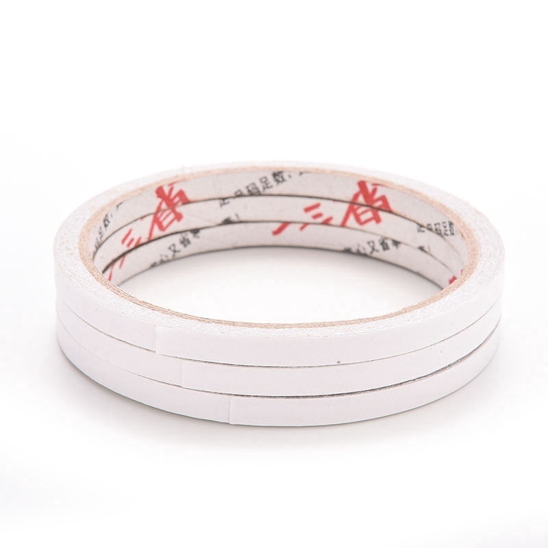 Cuộn băng keo 2 mặt siêu dính 6mm cho văn phòng/đồ thủ công DIY