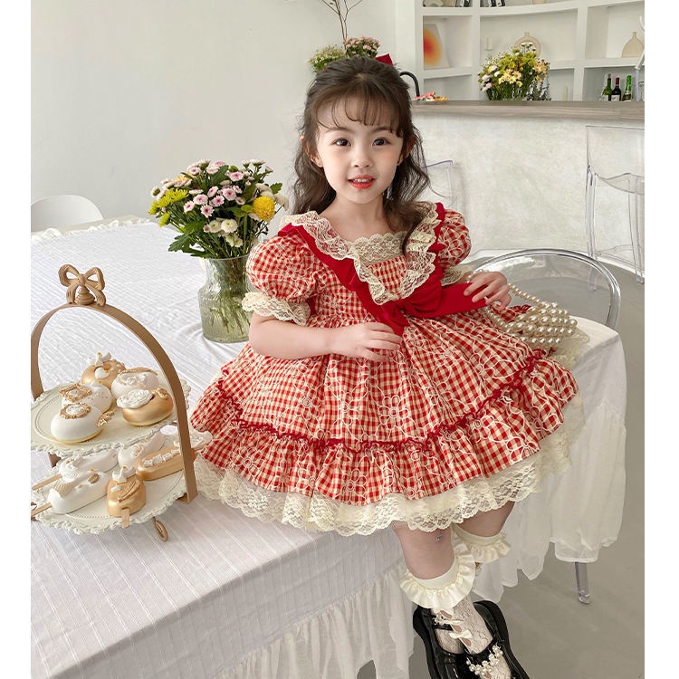 Đầm Lolita Thời Trang Mùa Hè Xinh Xắn Cho Bé Gái