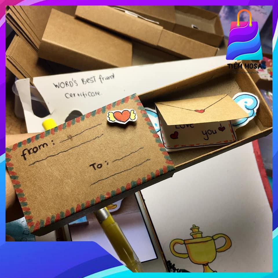 Hộp diêm yêu thương làm theo yêu cầu - Thiệp hộp diêm handmade