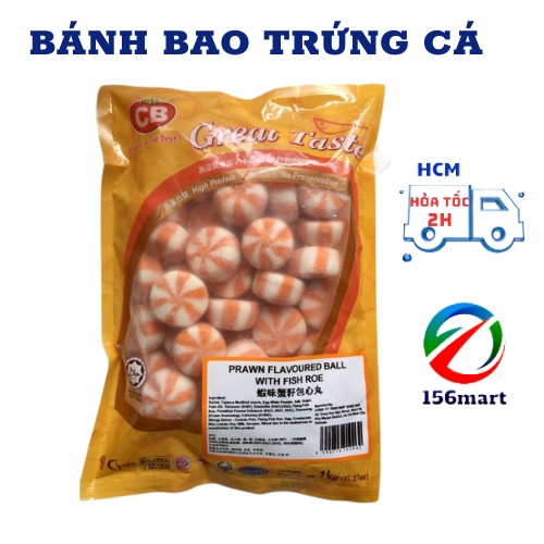 Viên Hải Sản Vị Tôm Nhân Trứng Cá (Loại Cao Cấp Màu Cam) - Viên Thả Lẩu Malaysia