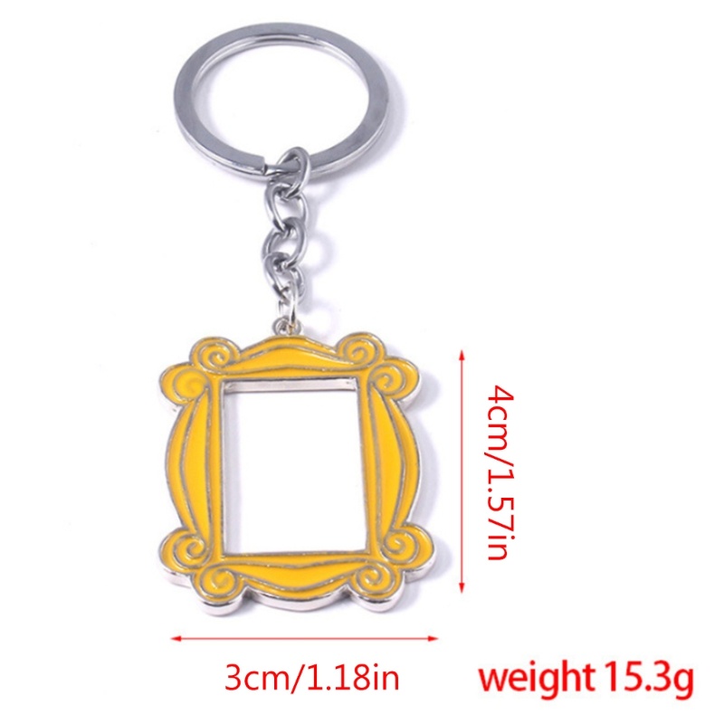 Unstop * Móc Khóa Dạng Khung Hở Lỗ Màu Vàng Kích Thước 3x4cm Trang Trí Cửa Ra Vào