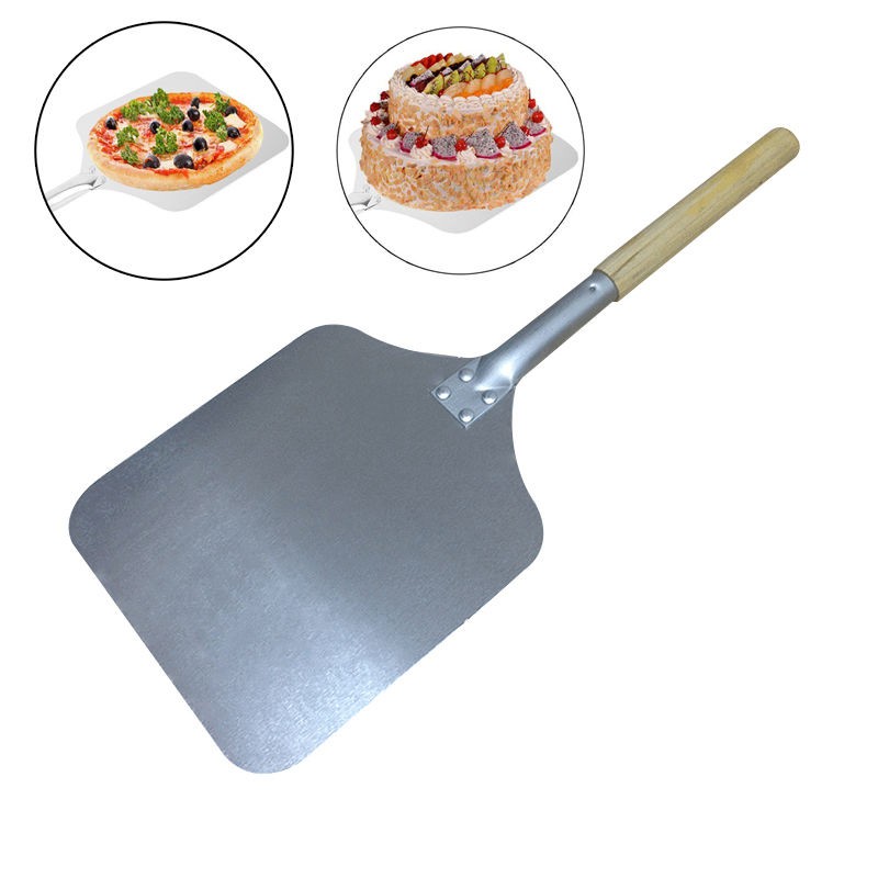 Xẻng xúc bánh pizza vuông 58cm bằng gỗ và nhôm