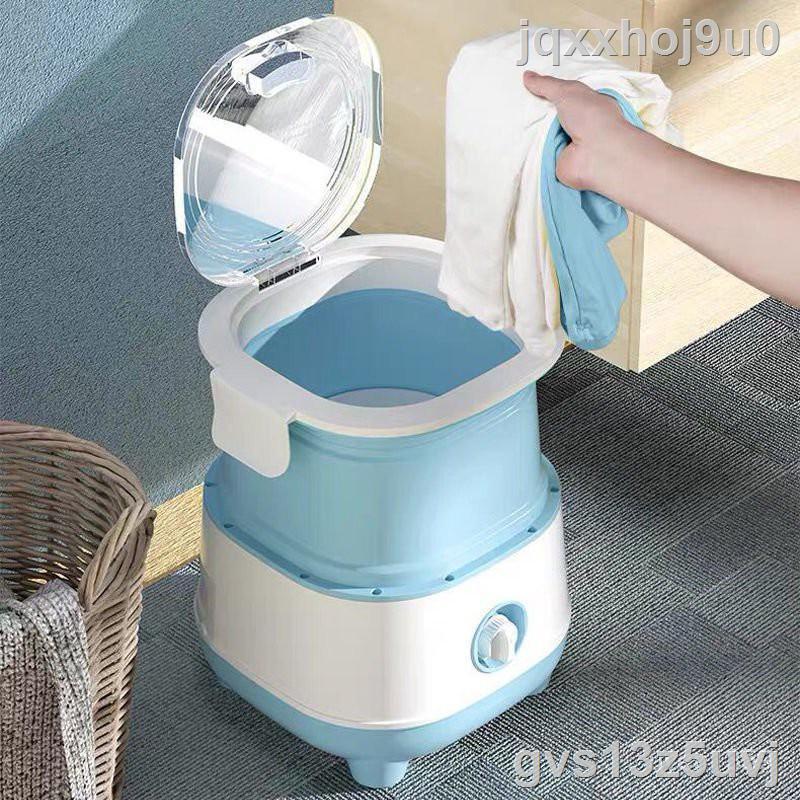 ▽﹍◎Máy Giặt Mini Gấp Di Động Nhỏ Nhà Ký Túc Xá Sinh Viên Đồ Lót Vớ Tạo Tác Sạch Siêu Âm