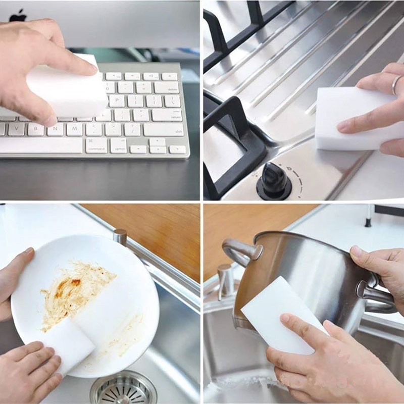 Combo 2 Mút tẩy rửa đa năng ma thuật melamin hỗ trợ vệ sinh sạch nhanh(lau bề mặt sứ, thuỷ tinh, kim loại