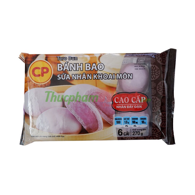 [Chỉ Giao HCM] - Bánh bao khoai môn đông lạnh CP - Khay 270g