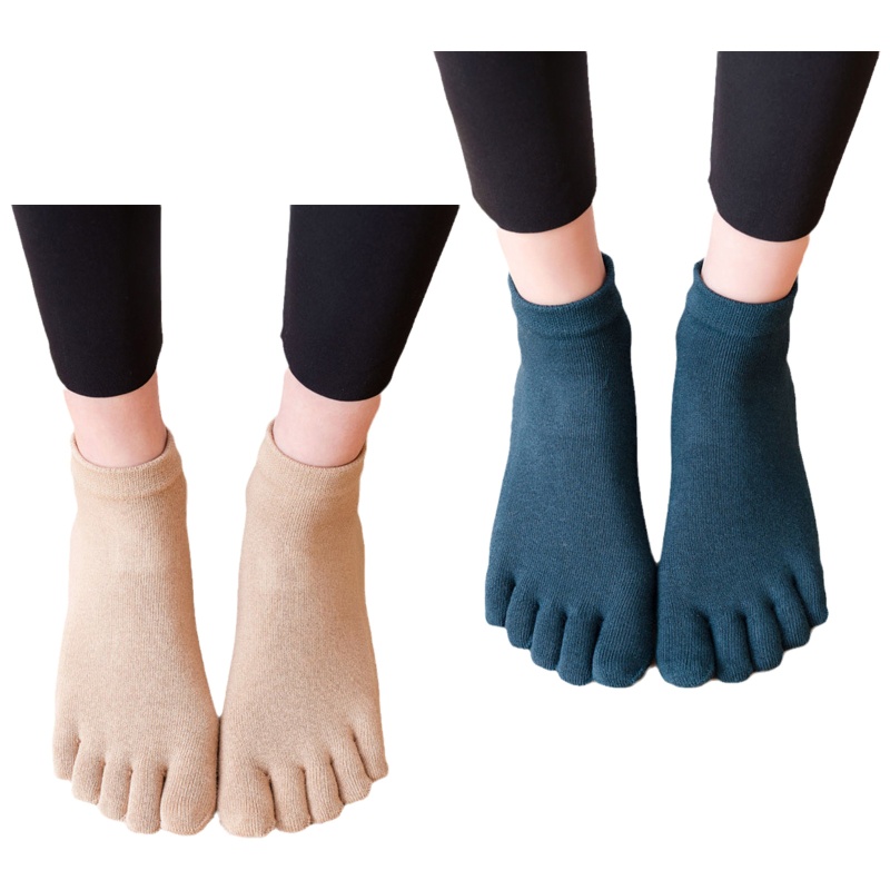 Xiangbao Vớ Tập Yoga 5 Ngón Chống Trượt Màu Trơn Dành Cho Nam Và Nữ