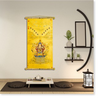 Tranh Liễn Phật Giáo - Thiên thủ thiên nhãn Quan Âm – Vải canvas cao cấp nẹp sáo gỗ tự nhiên nhiều size, nhiều mẫu