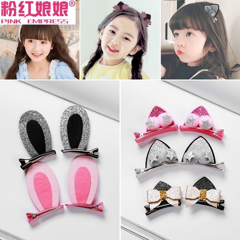 Kẹp tóc hình tai thỏ phong cách dễ thương cho bé gái