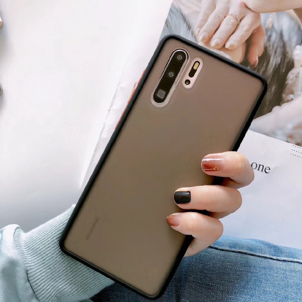 Ốp điện thoại màu thời trang chống vân tay và chống sốc cho Huawei P20 P30 Lite PRO 2019 P60 Pro
