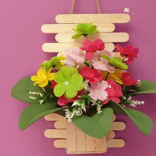 2 bộ nguyên liệu làm giỏ hoa treo tường đẹp