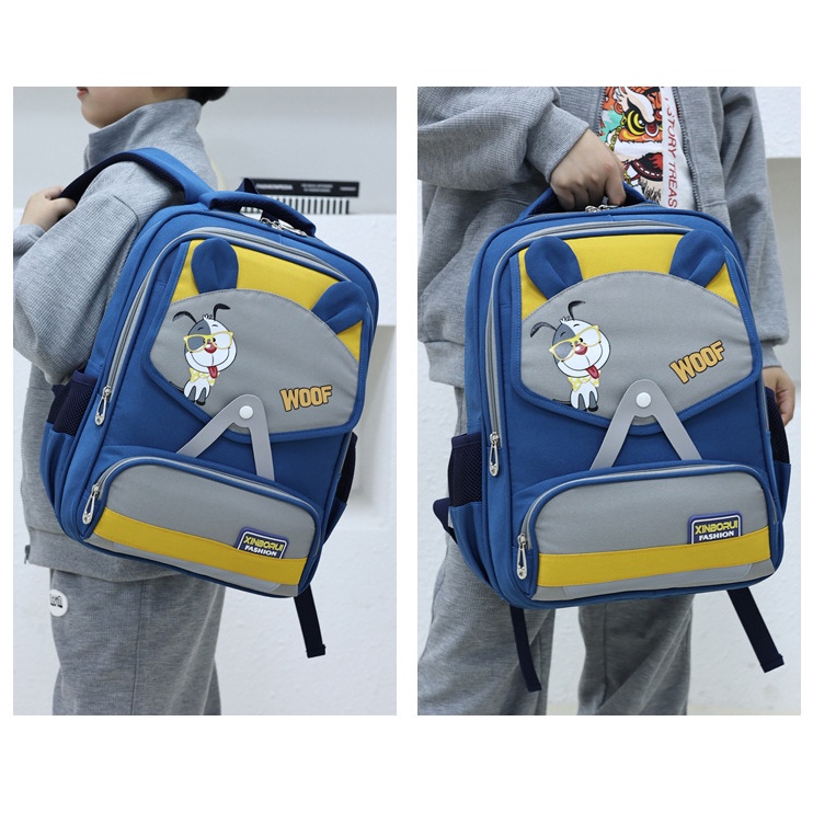 Balo đi học cho bé có nhiều ngăn chống nước Hạ Băng Designs - Woof