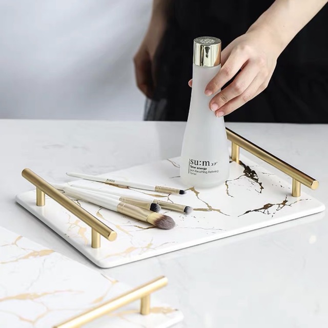 ( có sẵn) Khay sứ để đồ decor cao cấp