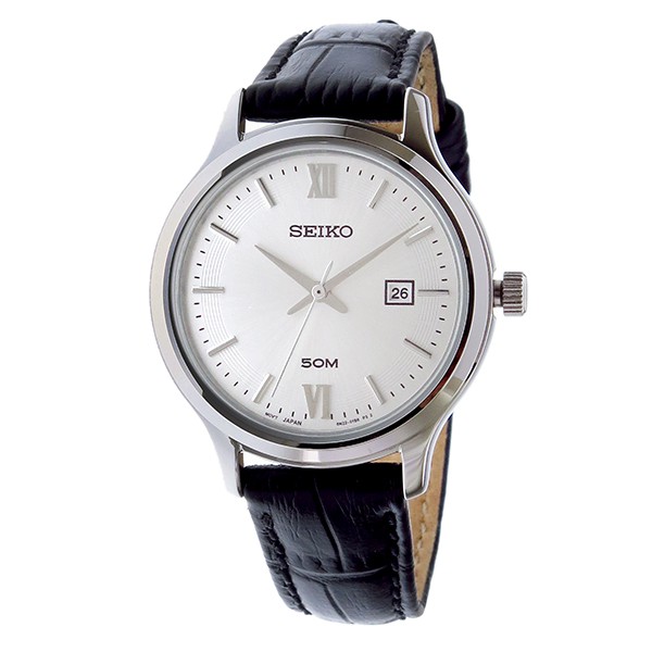 Đồng hồ nữ Seiko SUR703P1  Chính Hãng Nhật Bản - Dây Da Thật - Mặt Trơn La Mã - Bảo Hành 18 Tháng