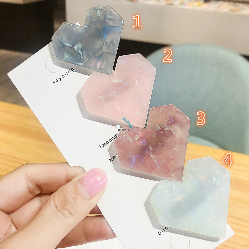 Kẹp Tóc Hình Trái Tim Phong Cách Hàn Quốc Xinh Xắn Cho Nữ