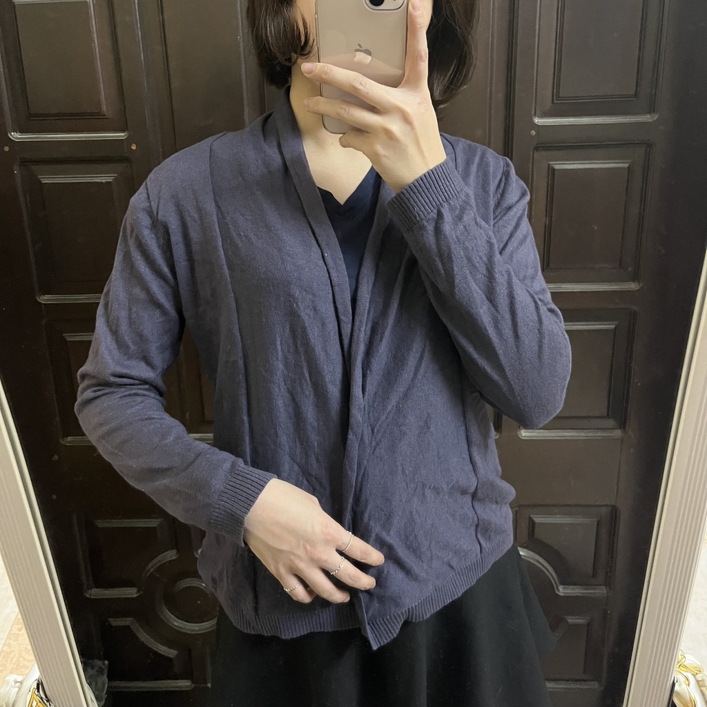 ❤️ Áo khoác len Cadigan  2nd màu xanh than không cúc❤️