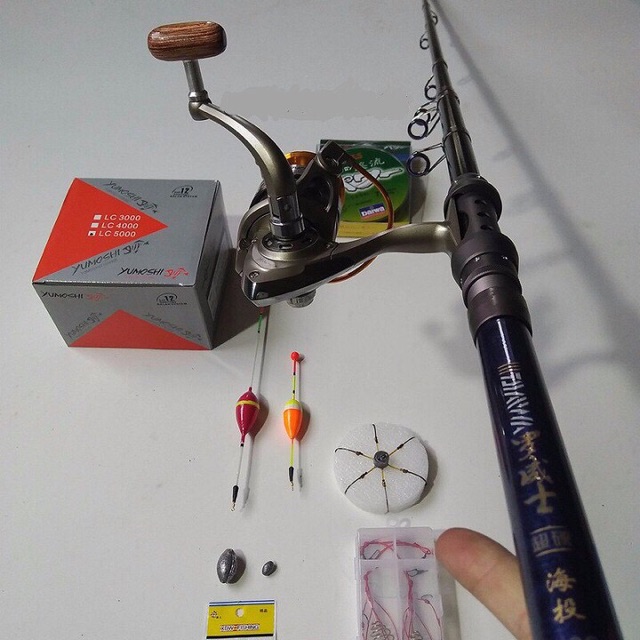 combo bộ cần câu cần Daiwa 3m+máy LC 6000