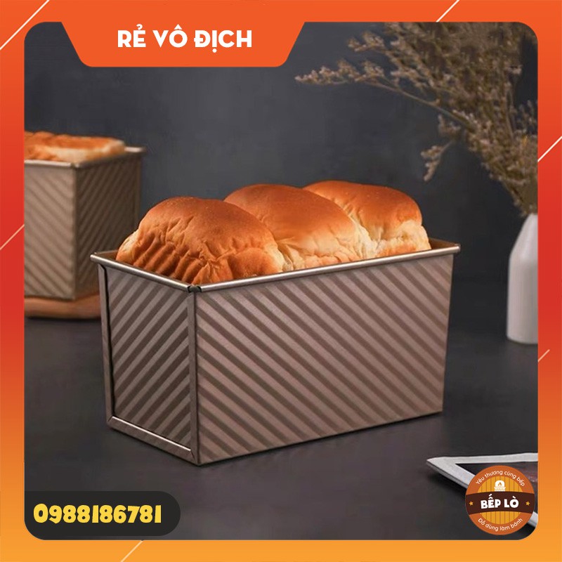 Khuôn bánh mì gối chống dính CAO CẤP hộp có nắp 450gr HÀNG MỚI VỀ
