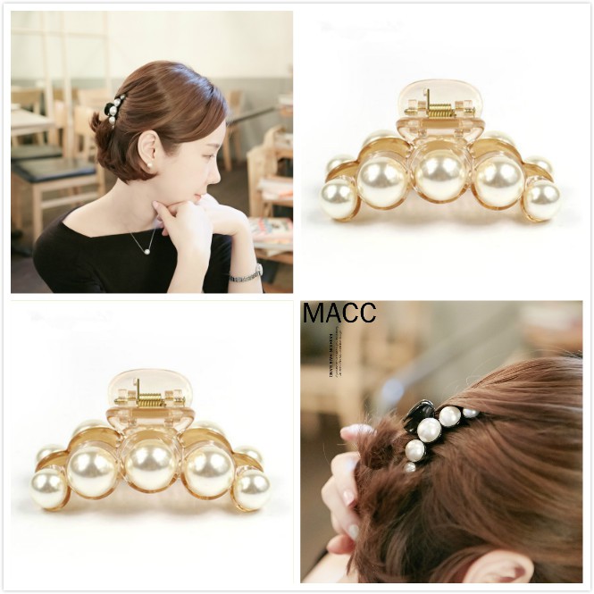 Kẹp Tóc Đính Ngọc Trai Nhân Tạo Phong Cách Hàn Quốc