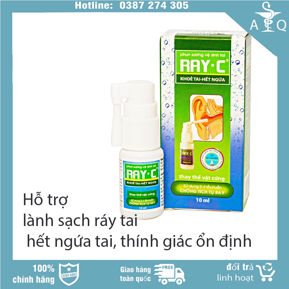 Dung dịch vệ sinh tai Ray- C ( Lọ 10ml)
