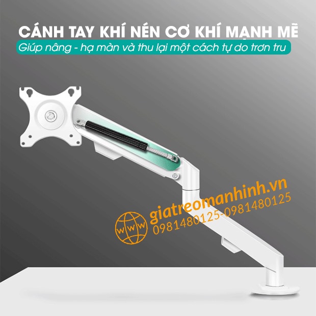 Giá Treo Màn Hình 17 - 30 inch Smart Monitor M5 - Tải trọng 9Kg - Xoay 360 Độ / Lắp Đặt Kẹp vs Vít Xuyên Bàn