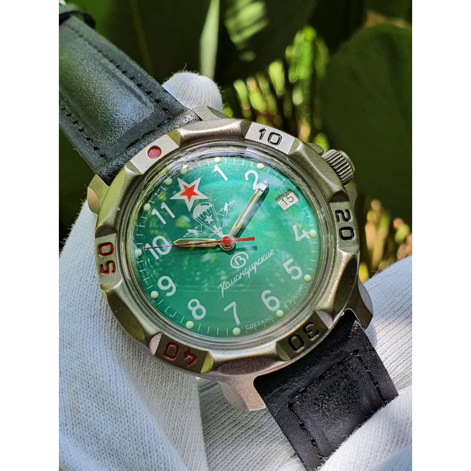 Đồng hồ Nga Vostok Komandirskie 816307. Đồng hồ nam Vostok máy cơ lên giây, size mặt 39, size dây 18, vỏ titan