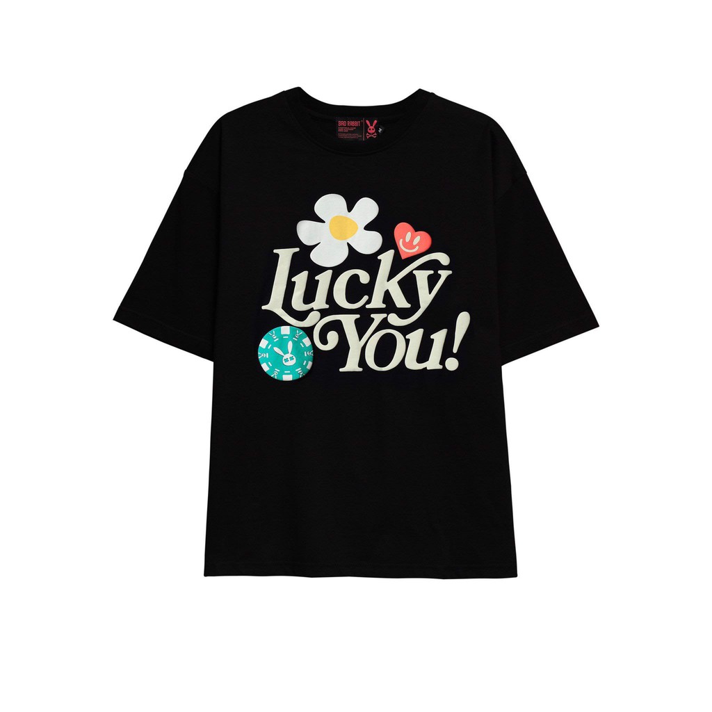 U3Hg /Áo thun Nam Nữ Bad Rabbit LUCKY YOU 100% Cotton - Local Brand Chính Hãng!