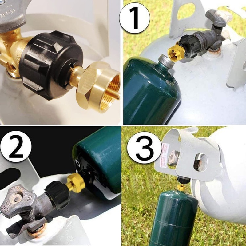 Đầu Nối Chuyển Đổi Khí Propane 1lb Cho Bình Ga QCC Propane rv Propane
