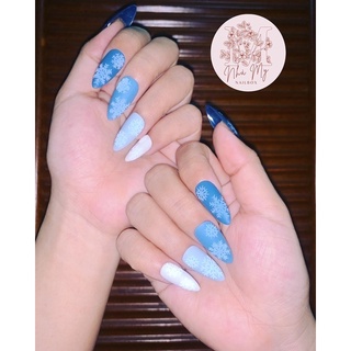 [Nailbox] Móng Úp Thiết Kế hoa tuyết nổi noel