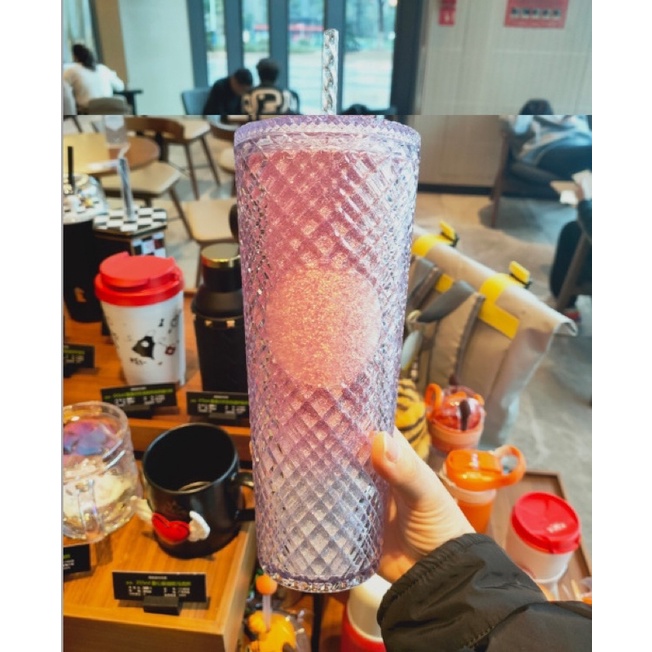 ly đựng nước giữ nhiệt cốc đựng nước giữ nhiệt lấp lánh 750ml có kèm ống hút siêu xinh mê ly