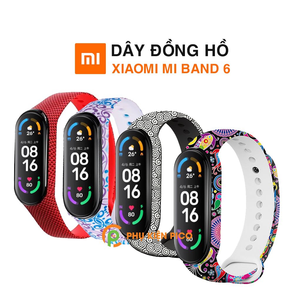 Dây đồng hồ Xiaomi Mi Band 6 silicone cao cấp siêu mềm phong cách thời trang nhiều màu - Dây silicon MiBand 6