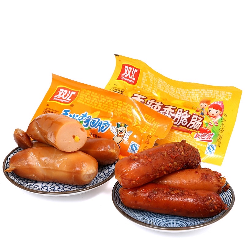 Xúc xích cay xúc xích ngô trung quốc 32g xúc xích nướng corn hot dog xúc xích ăn liền