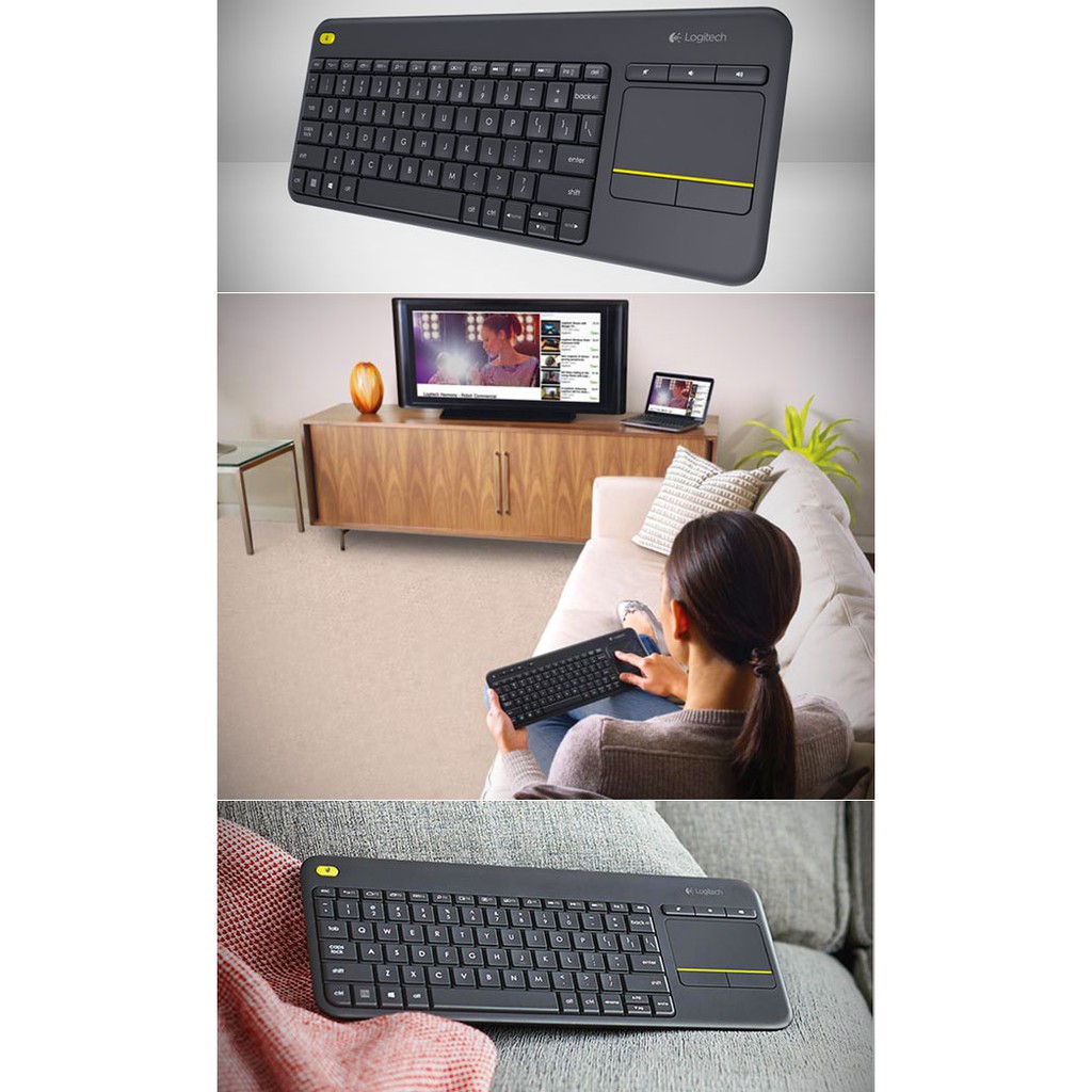 Bàn Phím Không Dây LOGITECH K400 Plus [Đen-Trắng] | Bảo Hành 12 Tháng