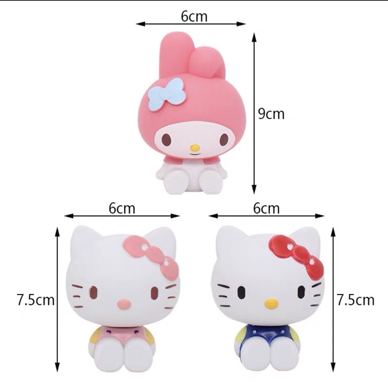 Phụ kiện trang trí bánh kem hình Hello Kitty