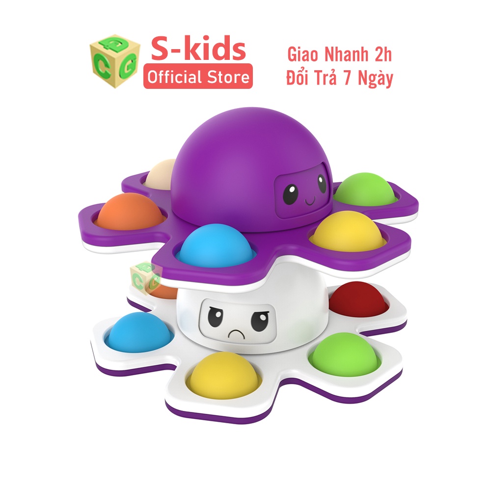 Đồ Chơi Pop It Spinner Bạch tuột cảm xúc 3 trong 1 S-kids cho bé.