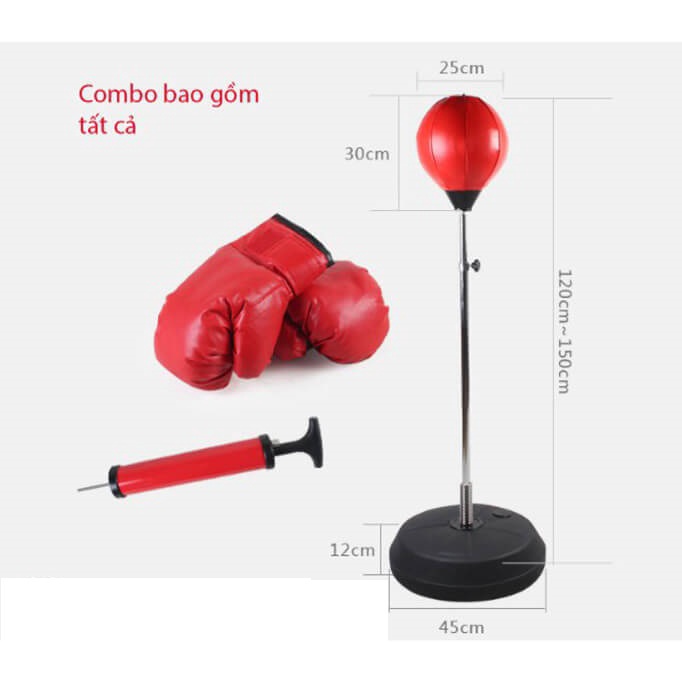 [Reefit Sport] Trụ bóng tập phản xạ boxing tự đứng Hongwu