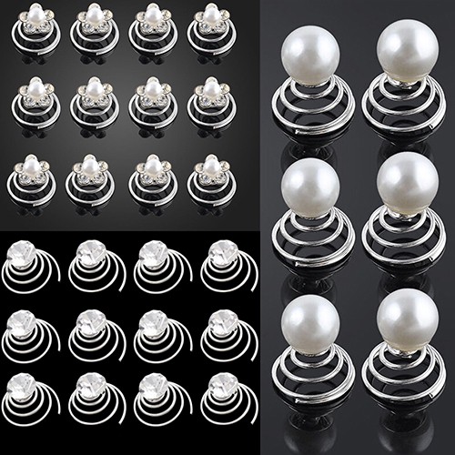 Bộ 112 kẹp tóc hình hoa đính đá xinh xắn trang điểm cô dâu J03