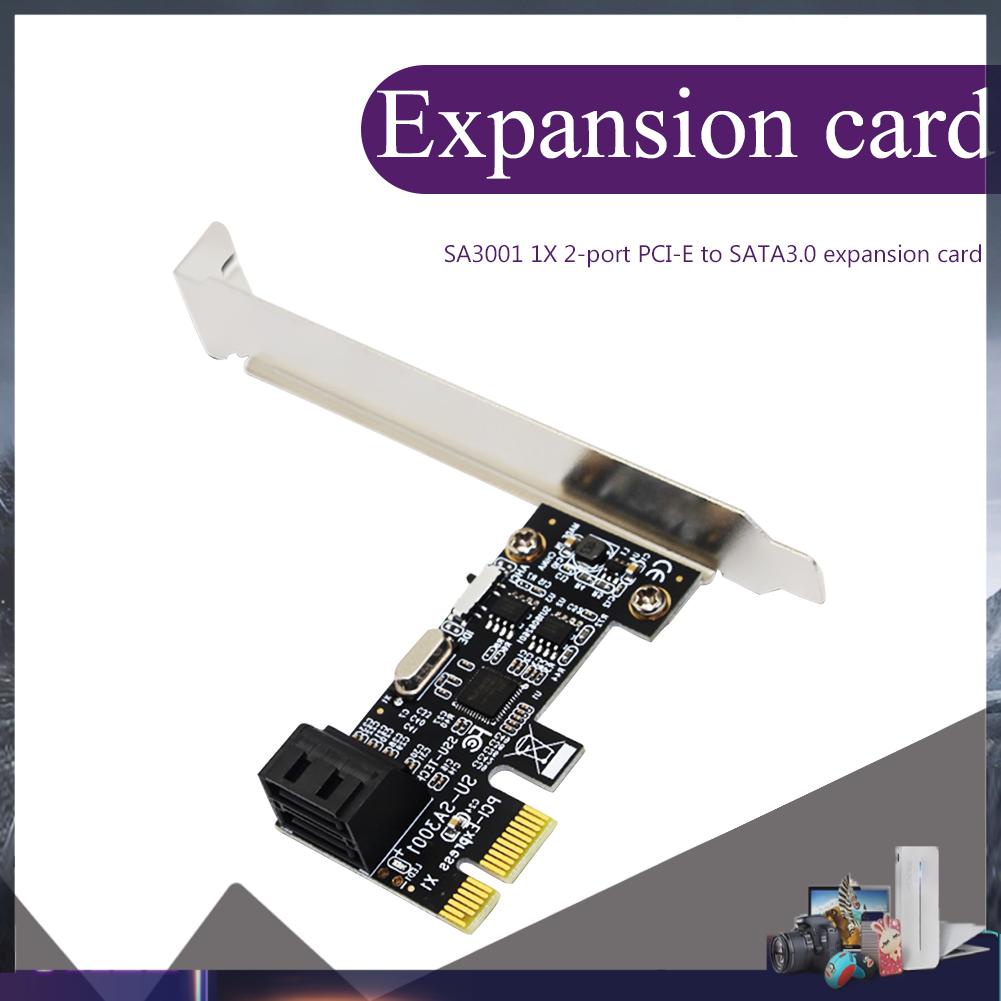 Bộ chuyển đổi SA3001 2 cổng SATA III PCIe Card SATA 3.0 sang PCI-e 1X kèm giá đỡ
