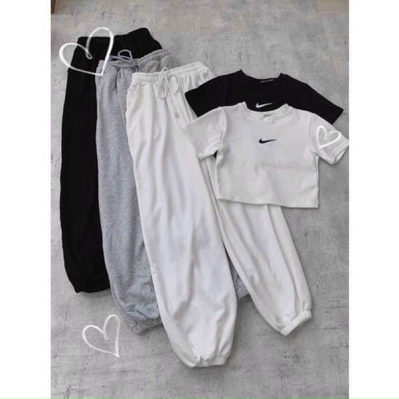 Quần jogger ống rộng WIND unisex dây rút bo chun Basic overszie nam nữ đều mặc được Free Size 48-65Kg