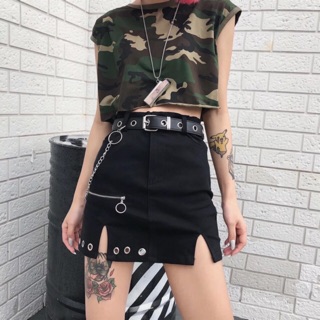 Thắt lưng da kèm chain