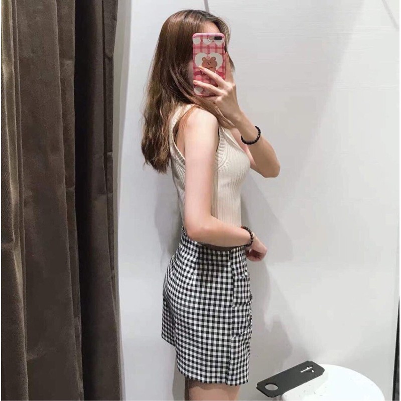QUẦN GIẢ VÁY ZARA KẺ CARO Q77 | BigBuy360 - bigbuy360.vn