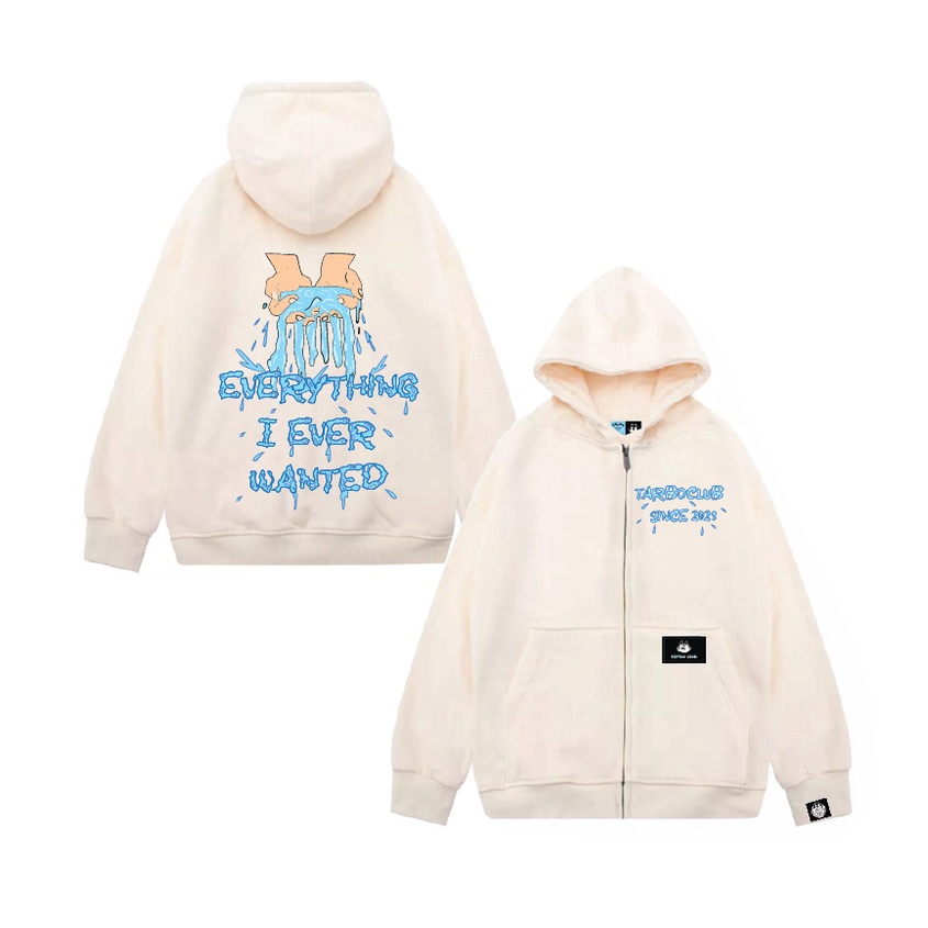 ÁO KHOÁC NỈ TARBO.CLUB - HOODEI ZIP WATER NAM NỮ - Nỉ LOCAL BRAND