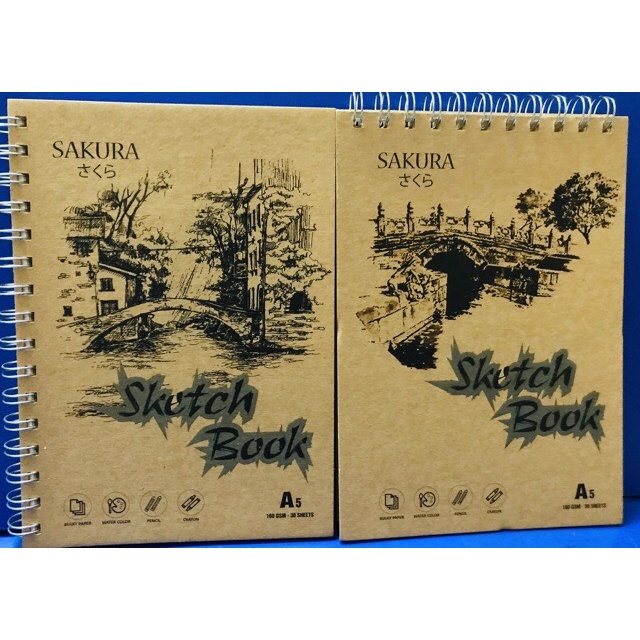 SỔ VẼ SKETCH BOOK SAKURA 30 TỜ(A5/A4/A3)